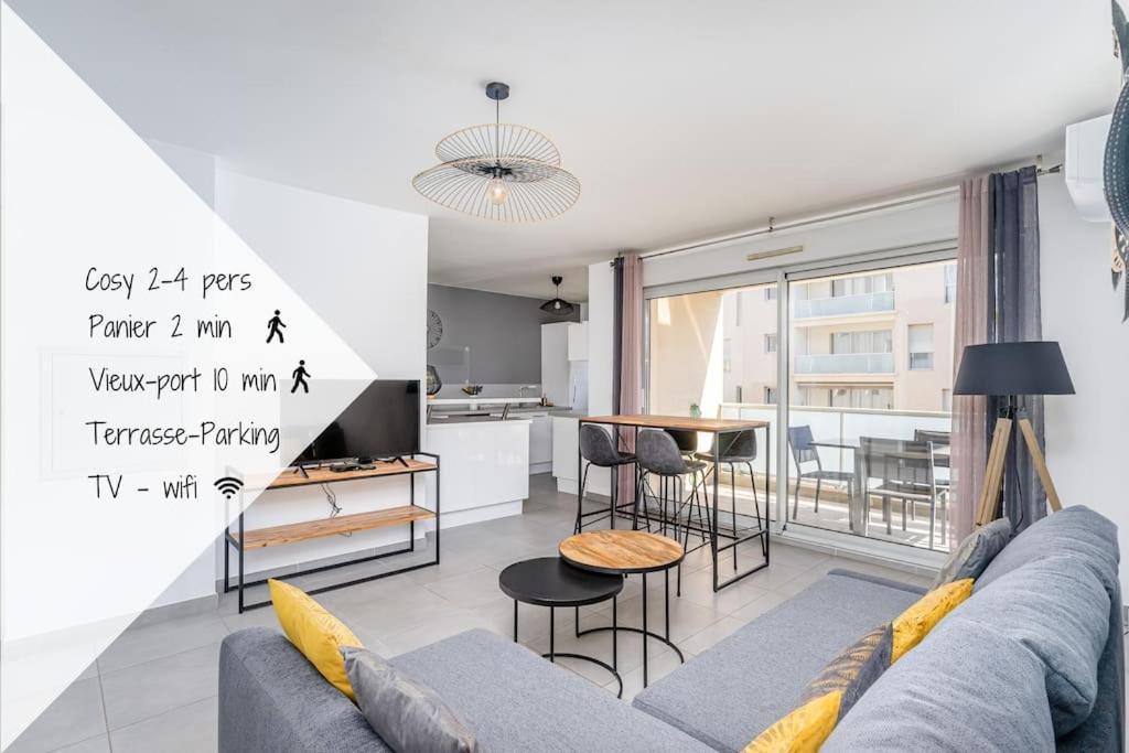 Panier, Major, Appartement De 47 M2, Parking Et Terrasse Marsella Exterior foto